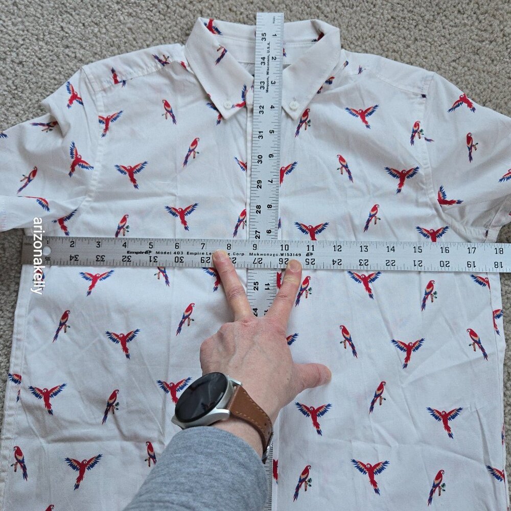 NWT Brooks Brothers Cotton Button Down Shirt Kids OR Petite Woman Parrots Bird - Picture 7 of 9